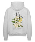Oversized Zipper Hoodie - Happy