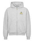 Oversized Zipper Hoodie - Happy