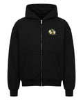 Oversized Zipper Hoodie - Happy