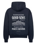 Oversized Zipper Hoodie - GOOD NEWS