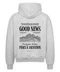 Oversized Zipper Hoodie - GOOD NEWS