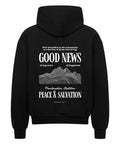 Oversized Zipper Hoodie - GOOD NEWS
