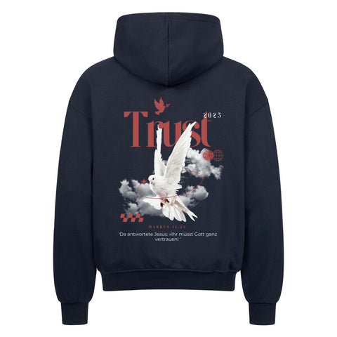 Oversized Zipper Hoodie - Trust