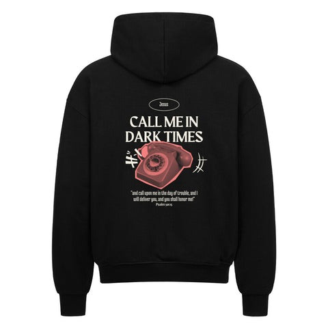 Oversized Zipper Hoodie - Call Me