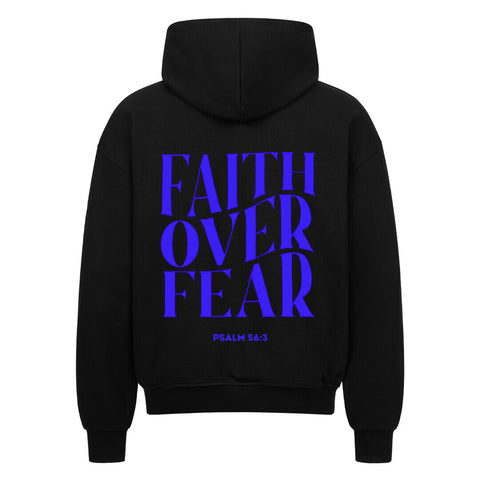 Oversized Zipper Hoodie - Faith over fear