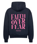 Oversized Zipper Hoodie - Faith over fear