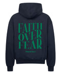 Oversized Zipper Hoodie - Faith over fear