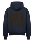 Oversized Zipper Hoodie - Faith over fear
