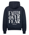 Oversized Zipper Hoodie - Faith over fear
