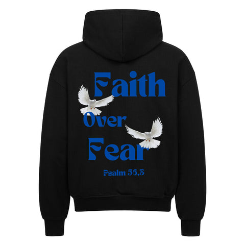 Oversized Zipper Hoodie - Faith over fear