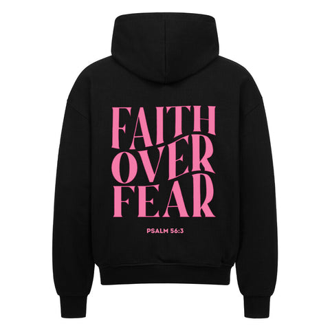 Oversized Zipper Hoodie - Faith over fear