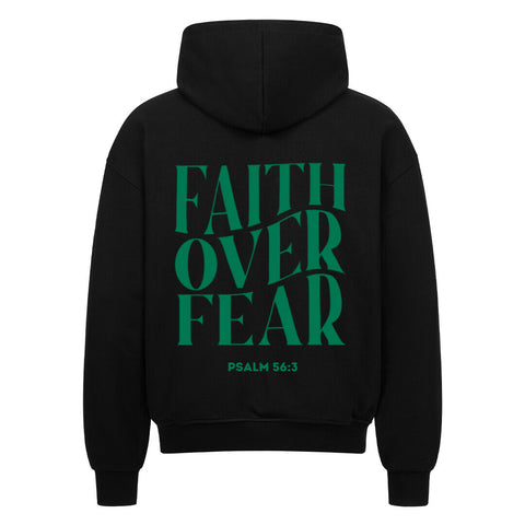 Oversized Zipper Hoodie - Faith over fear