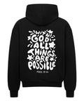 Oversized Zipper Hoodie - GOD ALL THINGS ARE POSSIBLE