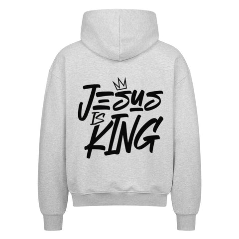 Oversized Zipper Hoodie - Jesus is King