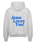 Oversized Zipper Hoodie - Jesus loves you