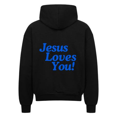 Oversized Zipper Hoodie - Jesus loves you