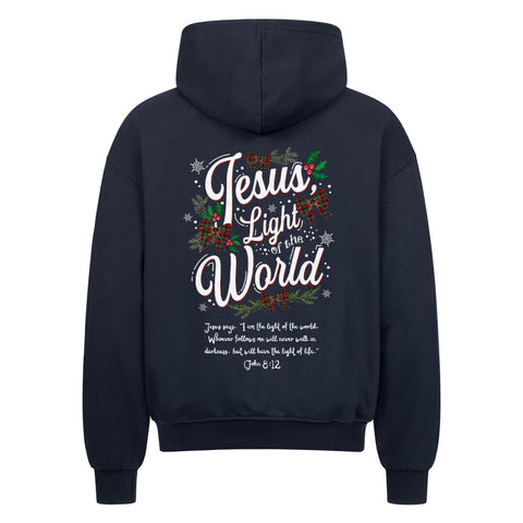 Oversized Zipper Hoodie - Light of the World