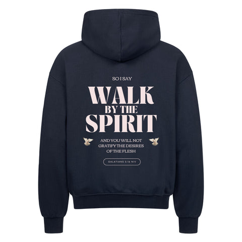 Oversized Zipper Hoodie - WALK BY THE SPIRIT