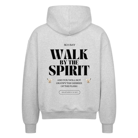 Oversized Zipper Hoodie - WALK BY THE SPIRIT